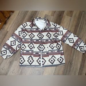 Native Print Coat Mens XL